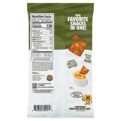 Pretzelized Snacks Mediterranean Herb Pretzel Pita Chips, 7 oz. — additional product image 2.