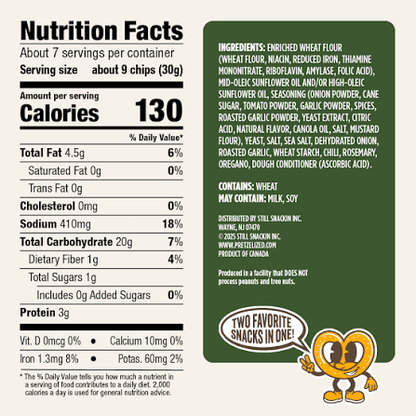 Pretzelized Snacks Mediterranean Herb Pretzel Pita Chips, 7 oz. — additional product image 3.
