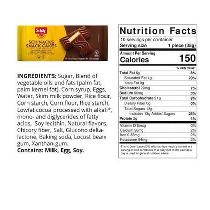 Schar Sch'nacks Gluten-Free Snack Cakes, 12.3 oz. — product image 5