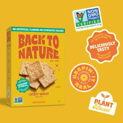 Back to Nature Crispy Wheat Crackers, 6.5 oz. — product image 4