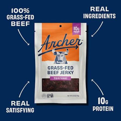 Archer Grass-Fed Mild Teriyaki Beef Jerky Family Size, 7 oz. — product image 4
