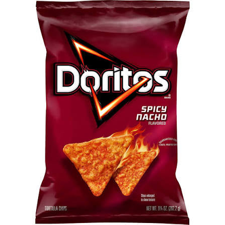 Doritos Spicy Nacho Flavored Tortilla Chips, 9.25 oz.