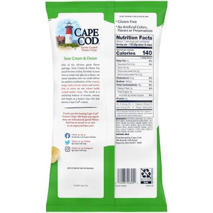 Cape Cod Kettle Cooked Sour Cream & Onion Potato Chips, 7.5 oz. — product image 3