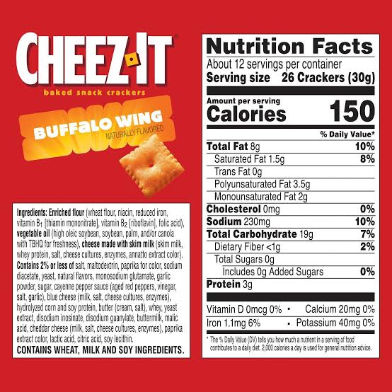 Cheez-It Buffalo Wing Cheese Crackers Pantry Size, 12.4 oz. — product image 4
