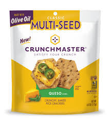 Crunchmaster Classic Multi-Seed Queso Rice Crackers, 4 oz.