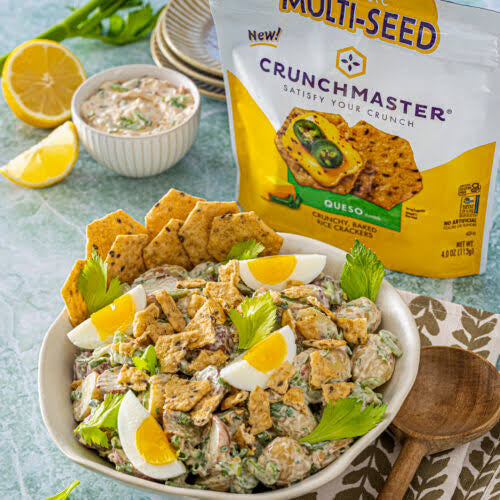 Crunchmaster Classic Multi-Seed Queso Rice Crackers, 4 oz. — product image 4