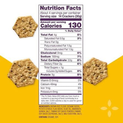 Crunchmaster Classic Multi-Seed Queso Rice Crackers, 4 oz. — product image 3
