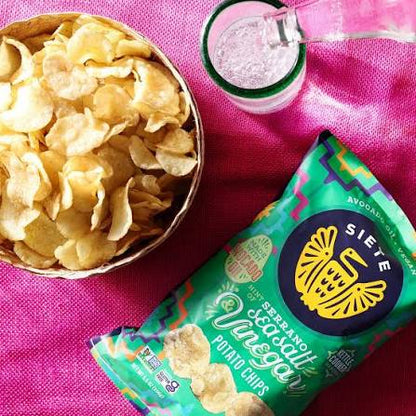Siete Kettle Cooked Sea Salt & Vinegar Potato Chips, 5.5 oz. — product image 6