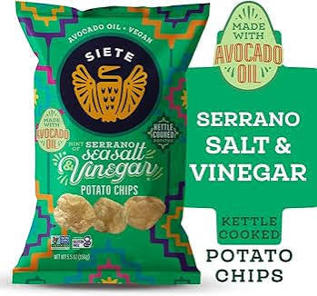Siete Kettle Cooked Sea Salt & Vinegar Potato Chips, 5.5 oz. — product image 4