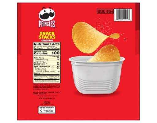Pringles Original Potato Crisps Snack Cups, 8 oz. — product image 2
