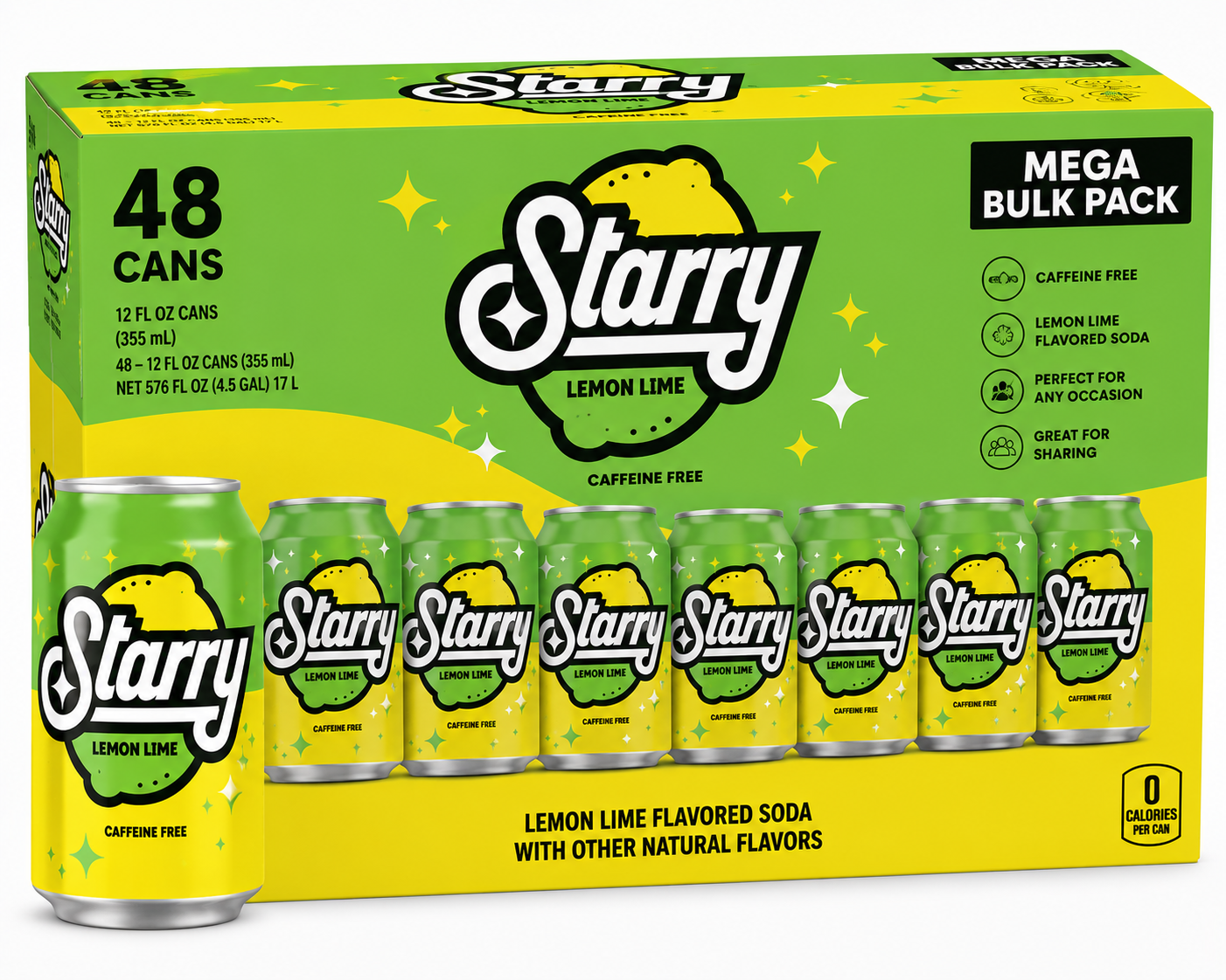 Starry Lemon Lime Soda Mega Bulk Pack (48 ct, 12 oz) bulk pack available from Crabtree Supply. Fast local delivery and nationwide shipping.