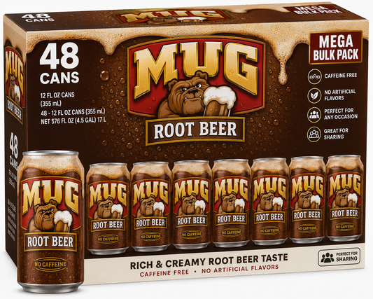 Mug Root Beer Mega Bulk Pack (48 ct, 12 oz)