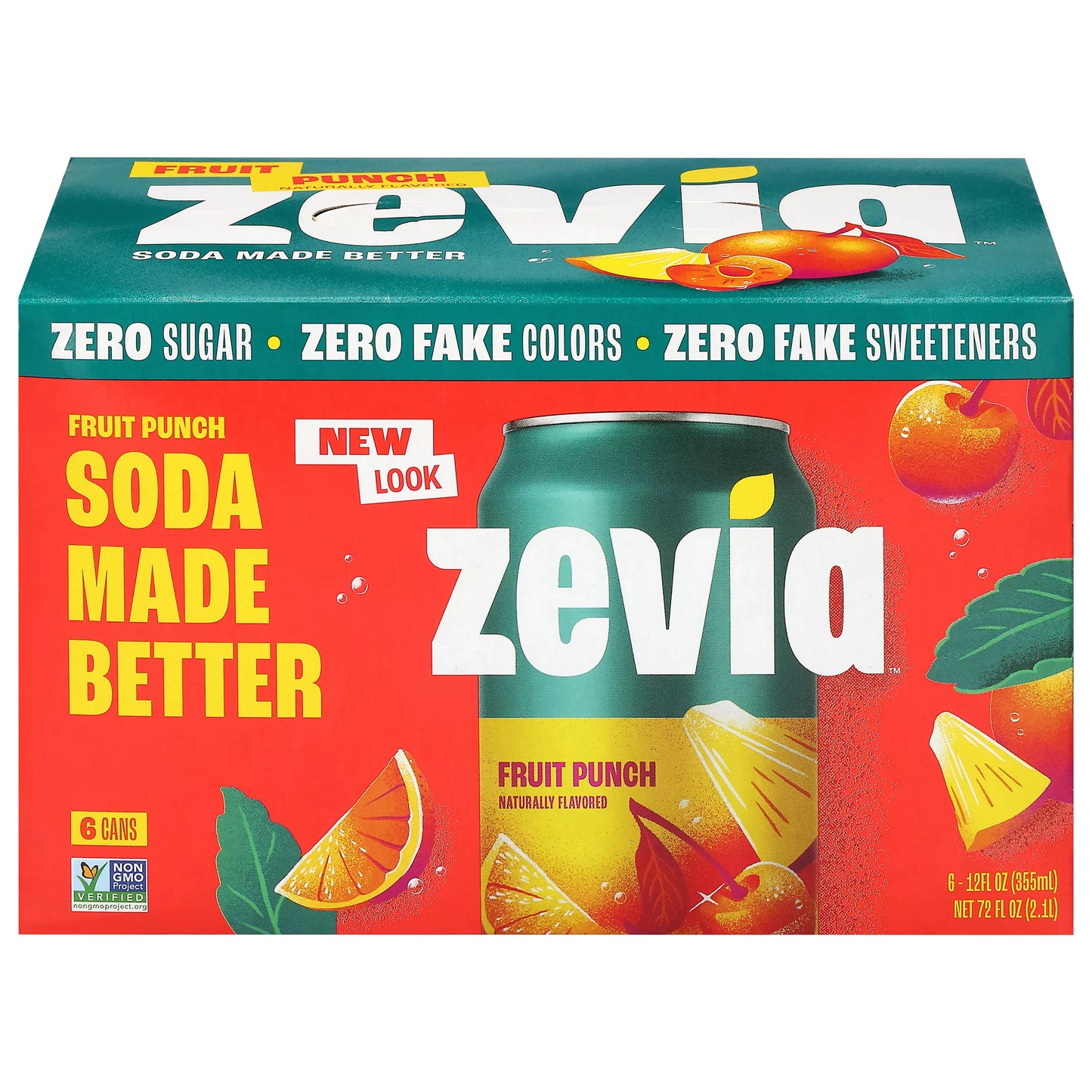 Zevia Zero Sugar Fruit Punch Soda 72 fl. oz.
