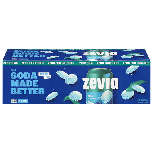 Zevia Zero Sugar Cola Soda 144 fl. oz.