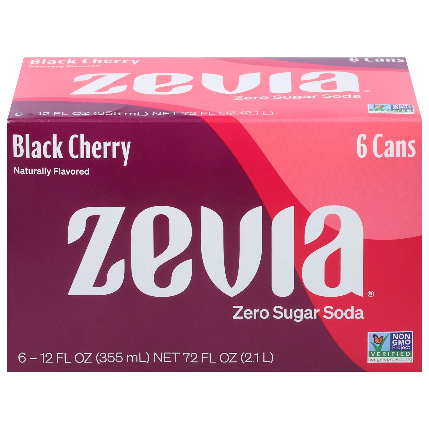 Zevia Soda, Zero Sugar, Black Cherry 6 x 12 fl. oz.