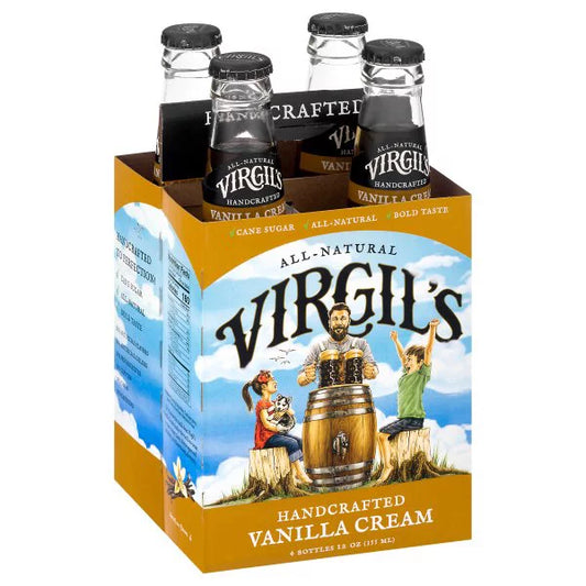 Virgil's Soda, Vanilla Cream, Handcrafted 4 x 12 fl. oz.