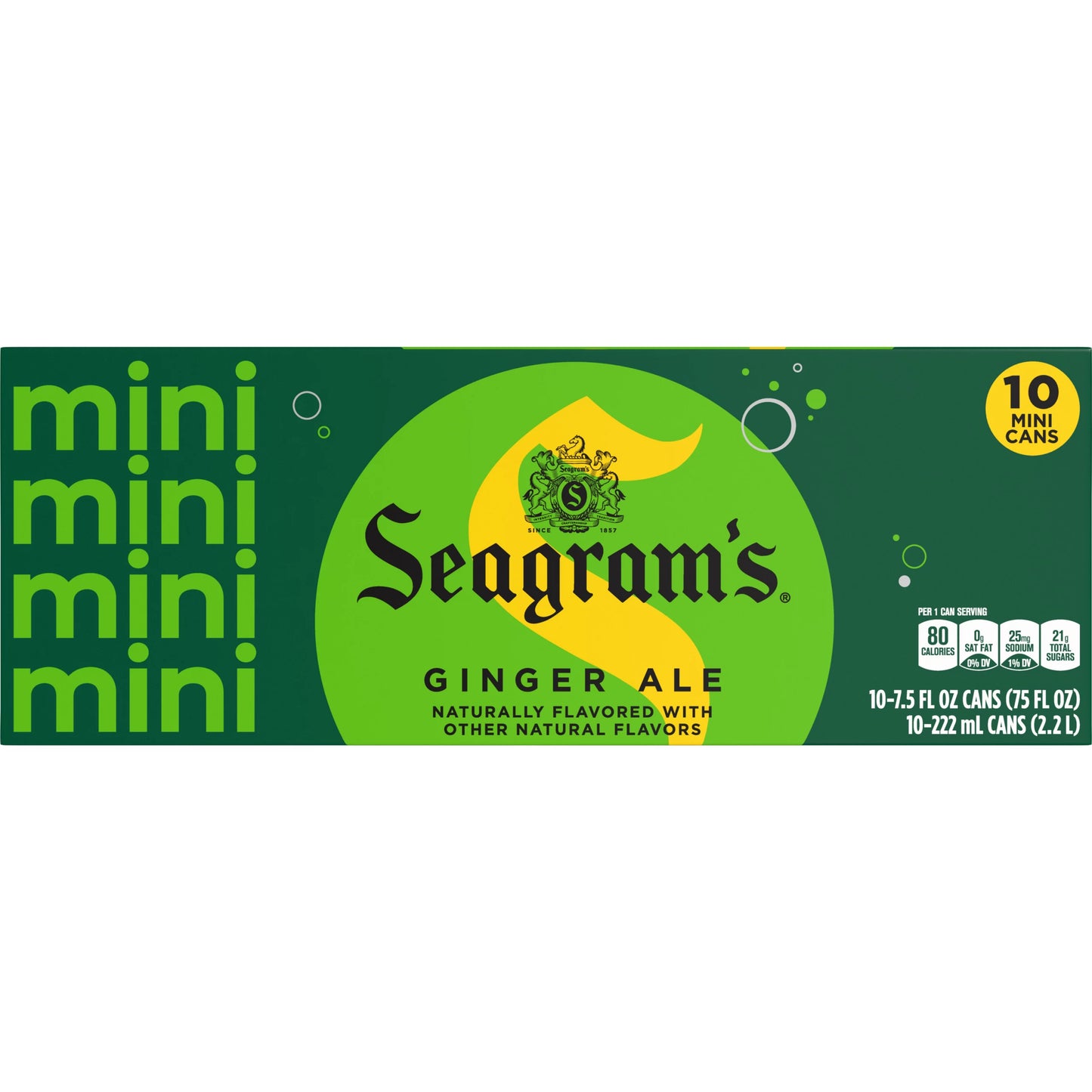 Seagrams Ginger Ale Ginger Ale 10 x 7.5 fl. oz. bulk pack available from Crabtree Supply. Fast local delivery and nationwide shipping.