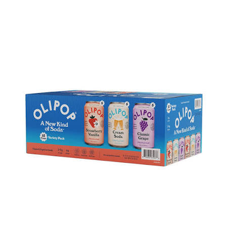 Olipop Variety Pack, A New Kind of Soda, 12 fl. oz., 15 pk. bulk pack available from Crabtree Supply. Fast local delivery and nationwide shipping.