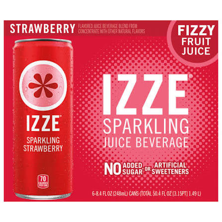Izze Juice Beverage, Strawberry , Sparkling 6 x 8.4 fl. oz. bulk pack available from Crabtree Supply. Fast local delivery and nationwide shipping.