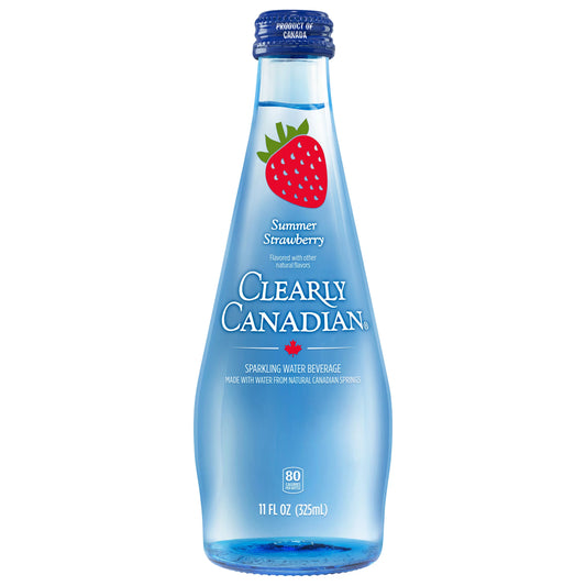 Clearly Canadian Sparkling Water Beverage, Summer Strawberry 11 fl. oz. bulk pack available from Crabtree Supply. Fast local delivery and nationwide shipping.