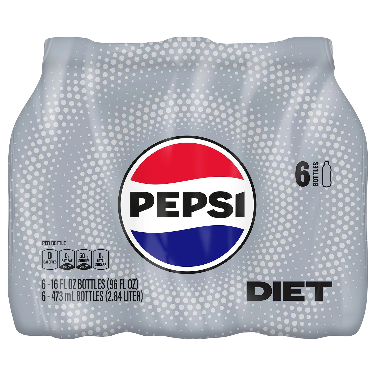 Pepsi Diet Cola 6 x 16 fl. oz. bulk pack available from Crabtree Supply. Fast local delivery and nationwide shipping.