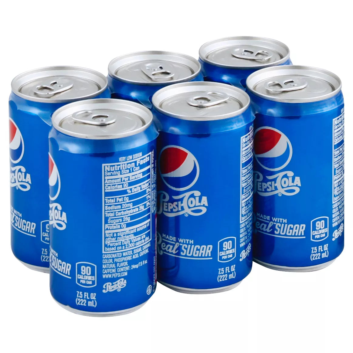 Pepsi Cola 6 x 7.5 fl. oz. bulk pack available from Crabtree Supply. Fast local delivery and nationwide shipping.