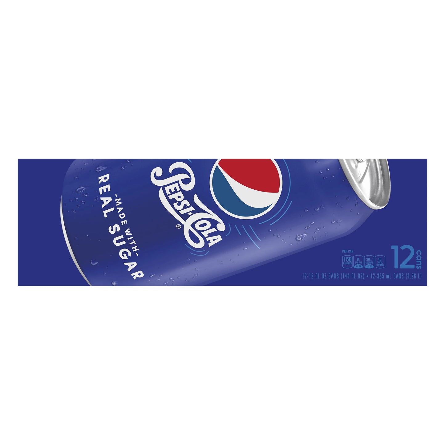 PEPSI Real Sugar Cola Soda 12 x 12 fl. oz. bulk pack available from Crabtree Supply. Fast local delivery and nationwide shipping.