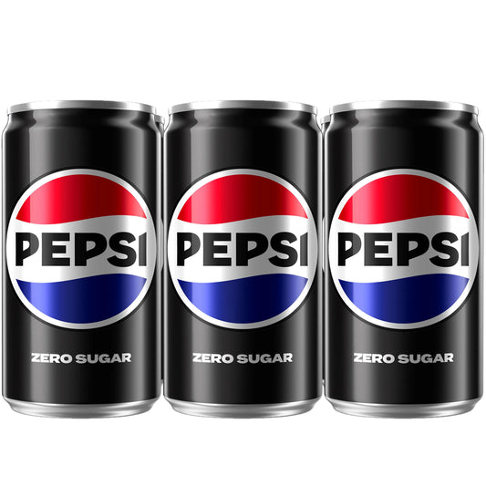 Pepsi Zero Sugar Cola Mini Cans 6 x 7.5 fl. oz. bulk pack available from Crabtree Supply. Fast local delivery and nationwide shipping.