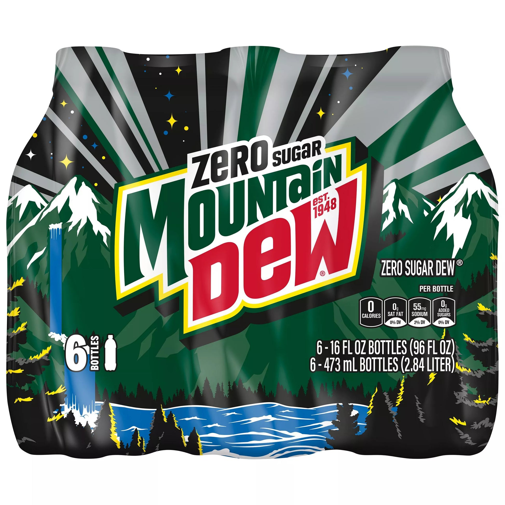 Mountain Dew Zero Sugar Citrus Soda 6 x 16 fl. oz. bulk pack available from Crabtree Supply. Fast local delivery and nationwide shipping.