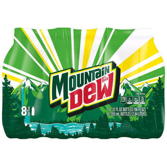 Mountain Dew Citrus Soda 8 x 12 fl. oz. bulk pack available from Crabtree Supply. Fast local delivery and nationwide shipping.