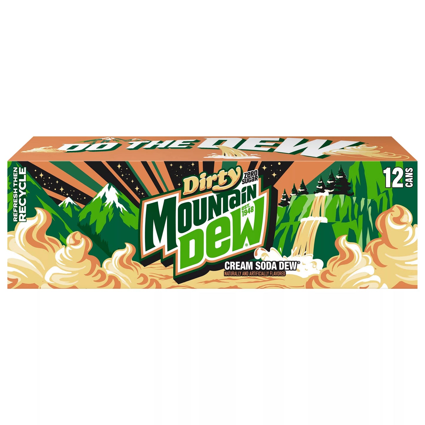 Mountain Dew Dirty Zero Sugar Cream Soda Dew Soda 144 fl. oz. bulk pack available from Crabtree Supply. Fast local delivery and nationwide shipping.