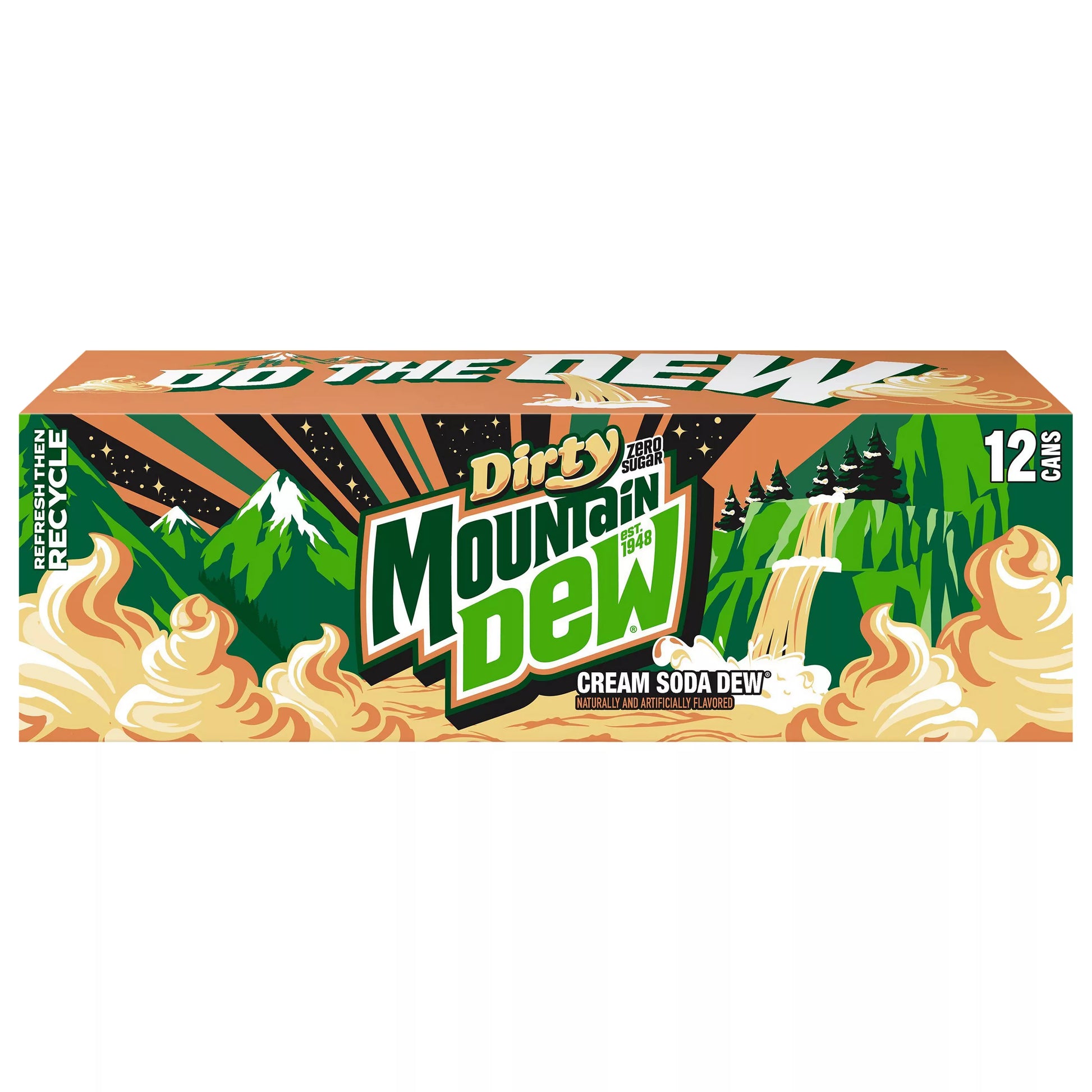 Mountain Dew Dirty Zero Sugar Cream Soda Dew Soda 144 fl. oz. bulk pack available from Crabtree Supply. Fast local delivery and nationwide shipping.