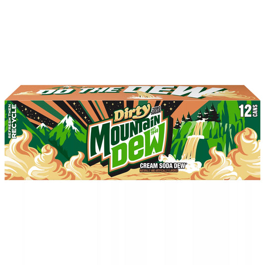Mountain Dew Dirty Zero Sugar Cream Soda Dew Soda 144 fl. oz. bulk pack available from Crabtree Supply. Fast local delivery and nationwide shipping.