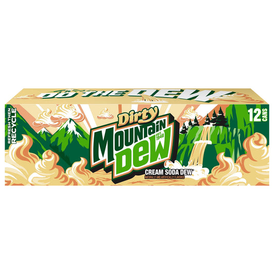 Mountain Dew Dirty Cream Soda Dew Soda 144 fl. oz. bulk pack available from Crabtree Supply. Fast local delivery and nationwide shipping.