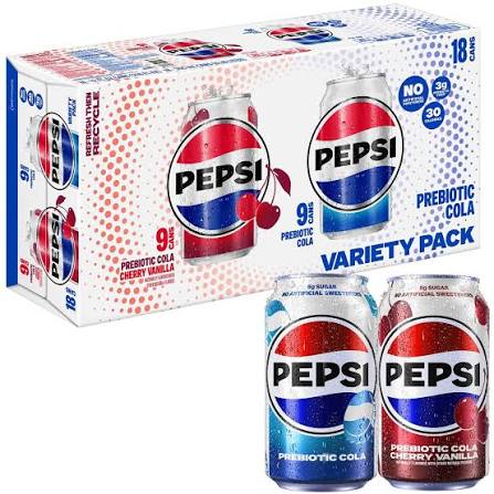 Pepsi Prebiotic Cola Club Variety Pack, 12 fl. oz., 18 pk. bulk pack available from Crabtree Supply. Fast local delivery and nationwide shipping.