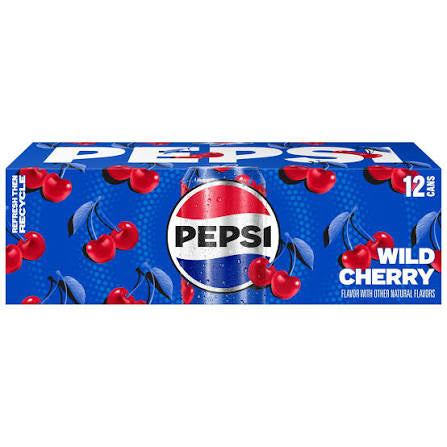Pepsi Wild Cherry Soda 12 x 12 fl. oz. bulk pack available from Crabtree Supply. Fast local delivery and nationwide shipping.