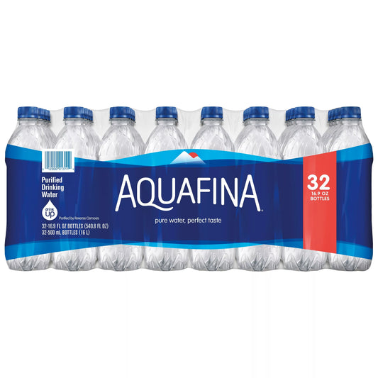 Aquafina Purified Water, case of 32 x 16.9 fl. oz. bottles