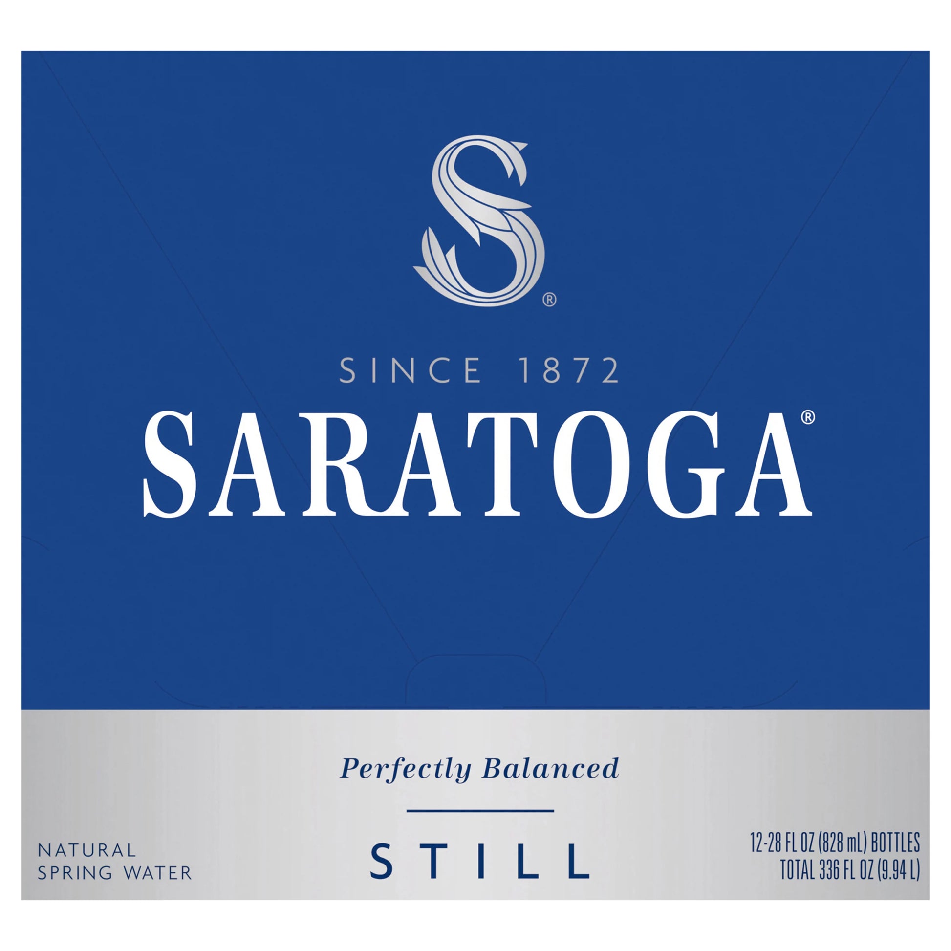 Saratoga Still Natural Spring Water, case of 12 x 28 fl. oz. bottles
