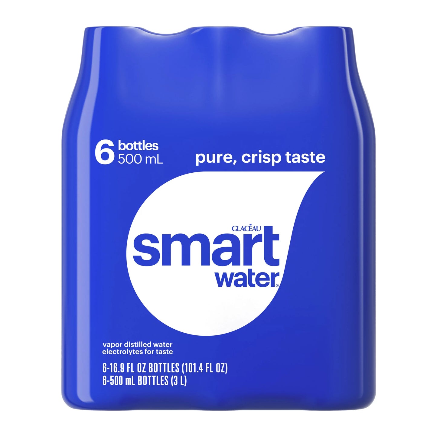 smartwater Water Bottles, 6 pack of 16.9 fl. oz. bottles