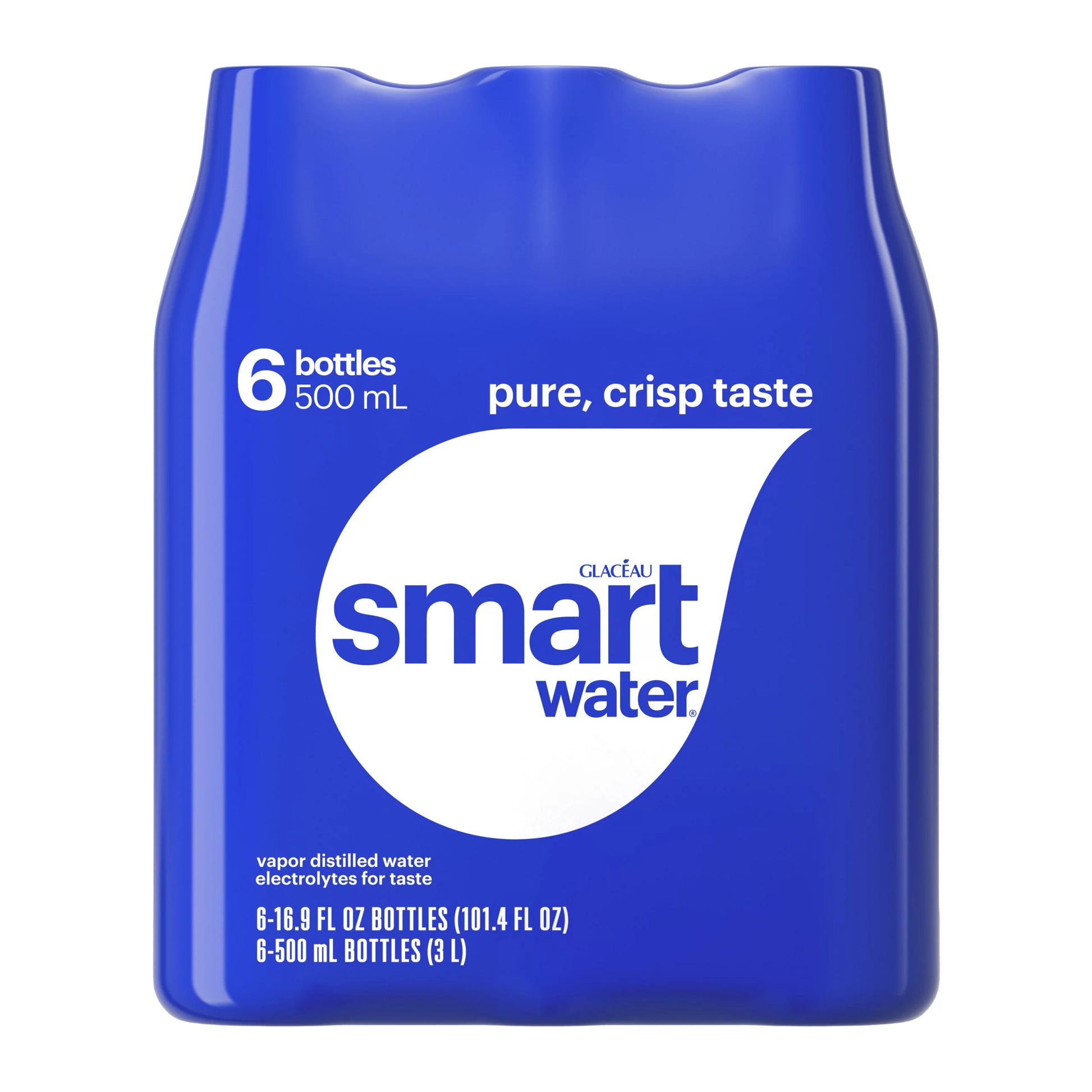 smartwater Water Bottles, 6 pack of 16.9 fl. oz. bottles
