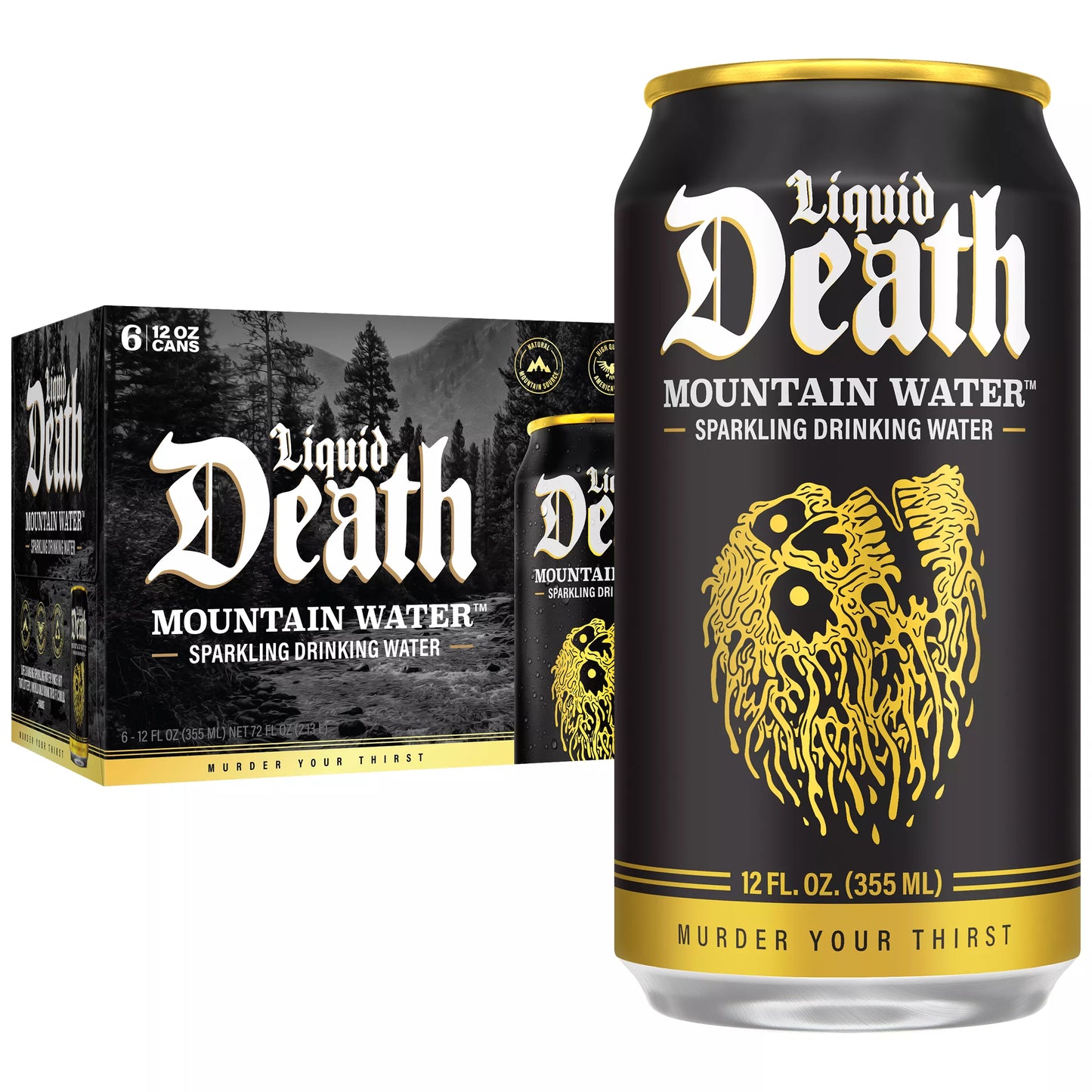 Liquid Death Sparkling Mountain Water 72 fl. oz.