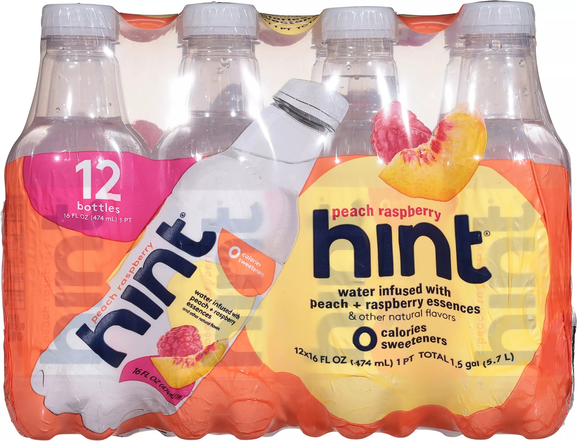 Hint Bottled Water Peach Raspberry 1.5 gallon