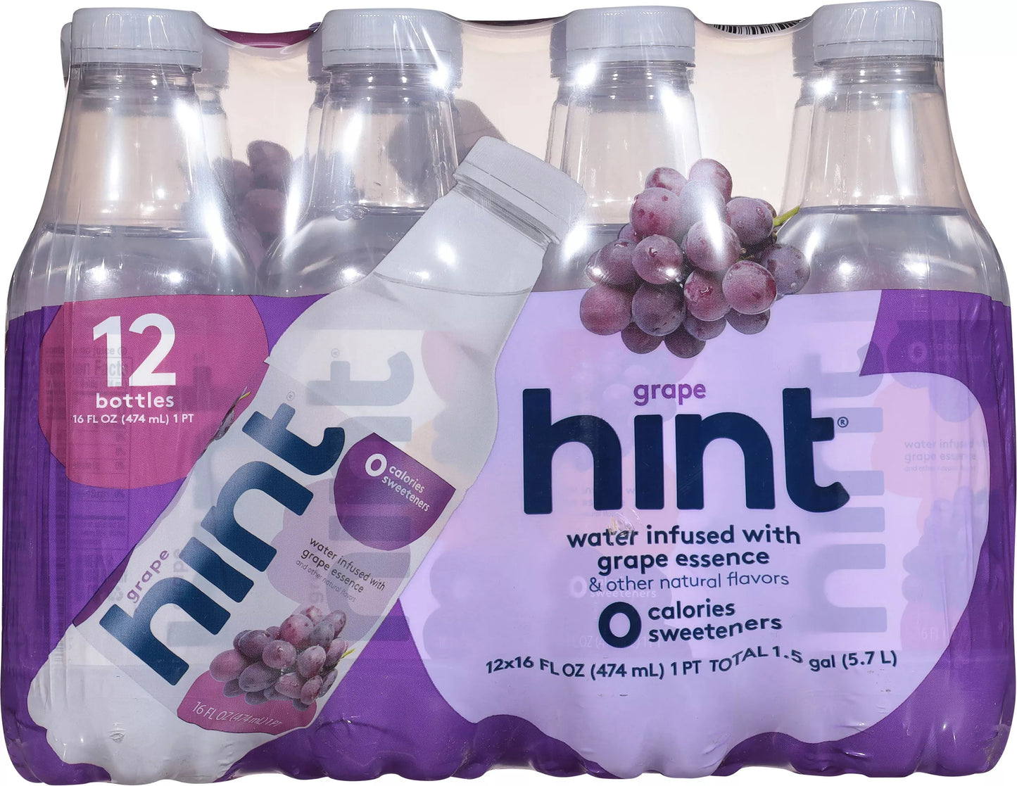 Hint Bottled Water Grape 1.5 gallon