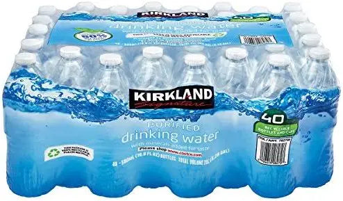 Kirkland Signature Bottled Water, 40-count case of 16.9 fl. oz. bottles