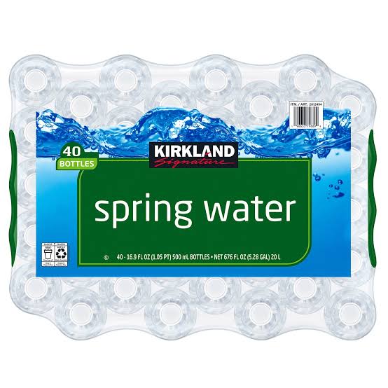 Kirkland Signature Spring Water, 40-pack of 16.9 fl. oz. bottles