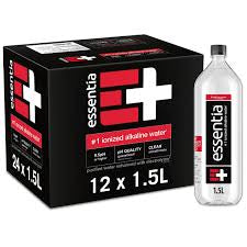 Essentia Bottled Water Ionized Alkaline Water, 12 pack of 1.5 liter bottles