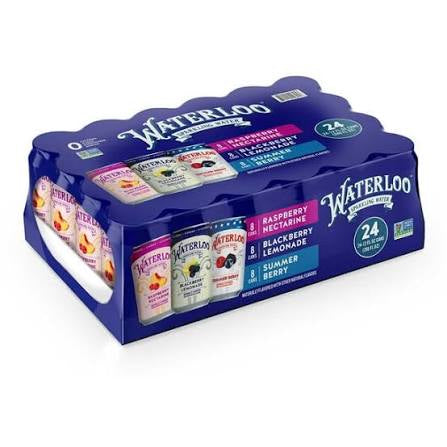 Waterloo Sparkling Water Variety Pack, 24 pack of 12 fl. oz. cans