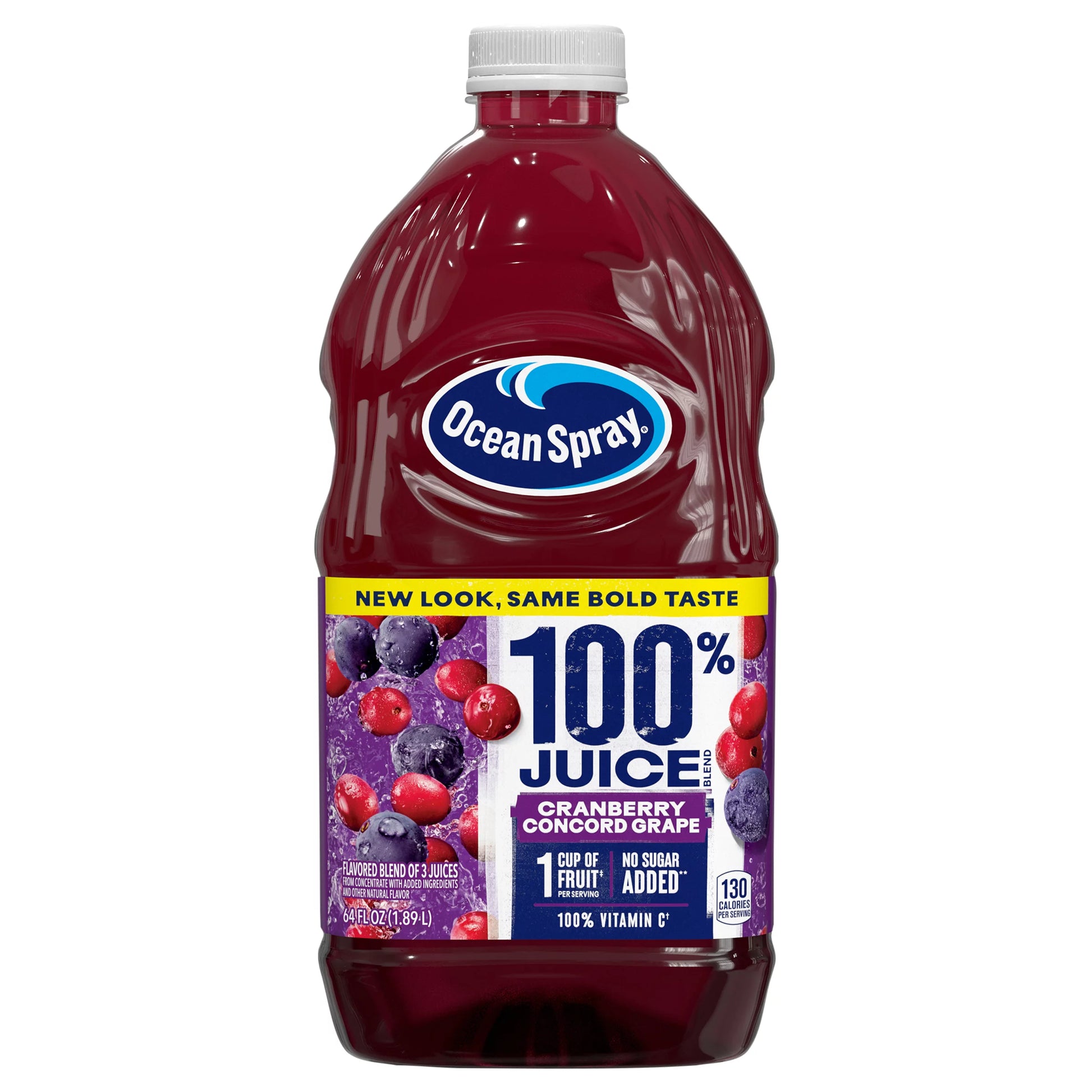 Ocean Spray 100% Juice, Cranberry Concord Grape, 64 fl. oz. bottle