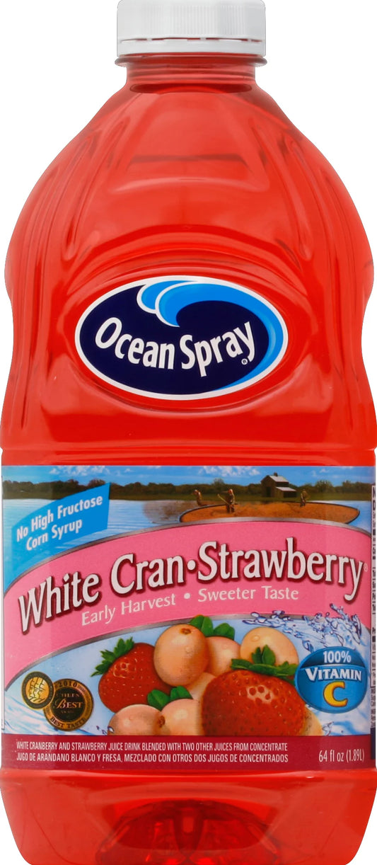 Ocean Spray Juice Drink, White Cran-Strawberry, 64 fl. oz. bottle
