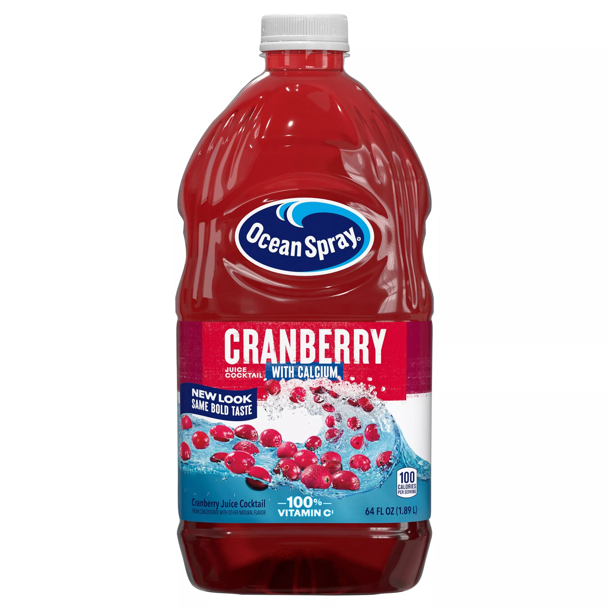 Ocean Spray Juice Cocktail, with Calcium, Cranberry, 64 fl. oz. bottle
